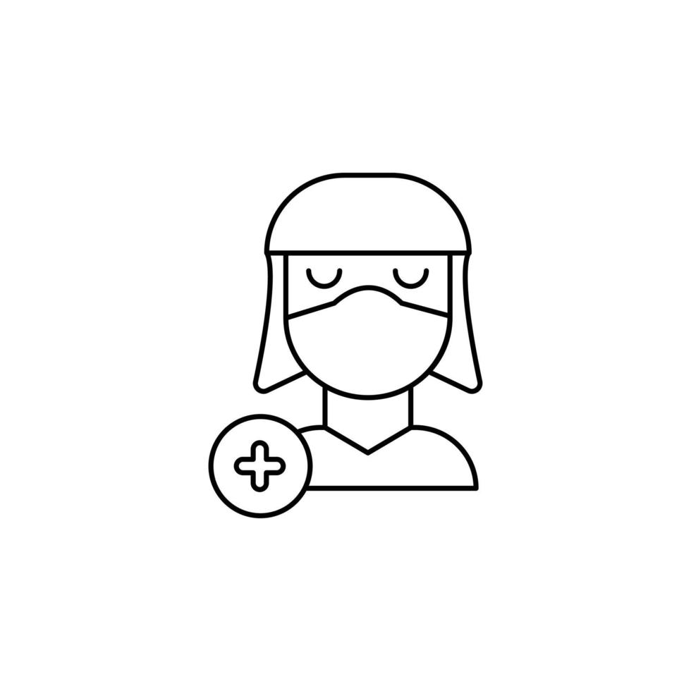 icono de oficial de medicina vector