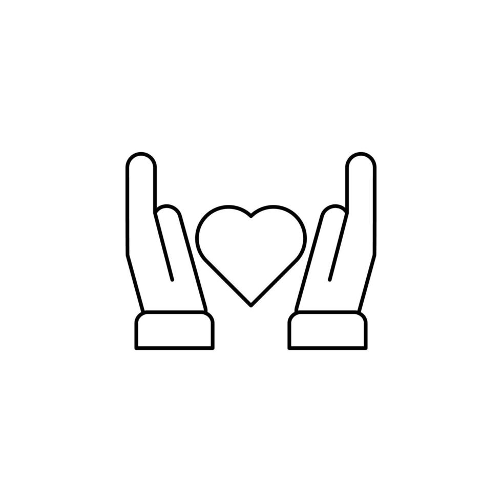 Hand and Love Icon vector