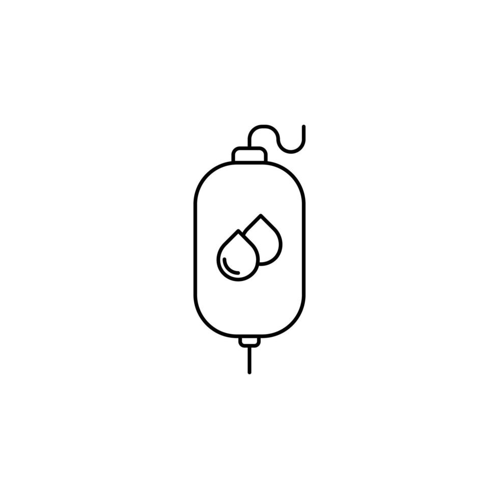 icono de bolsa de infusión vector