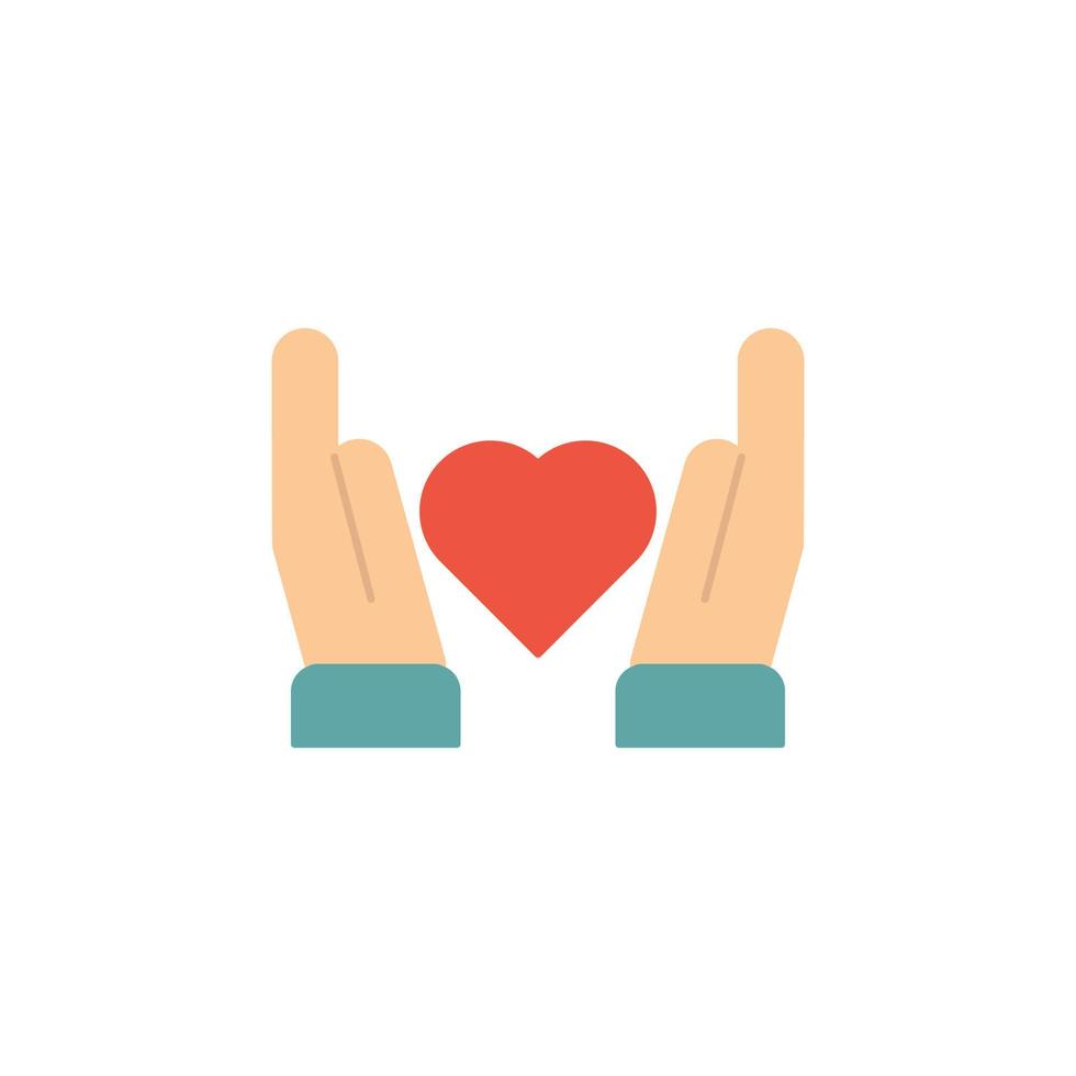 Hand and Love Icon vector