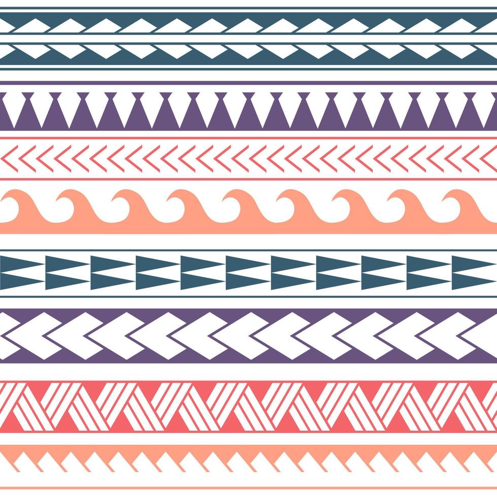 vector triángulos sin fisuras patrón maorí, étnico, estilo japonés. fondo geométrico colorido.