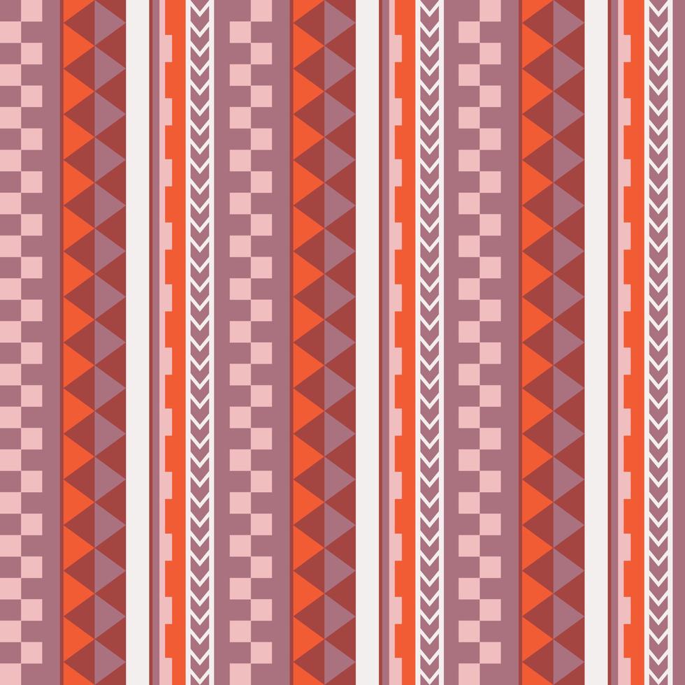 Vector ethnic boho seamless pattern in maori style. Geometric border with decorative ethnic elements. Pastel colors vertical pattern.