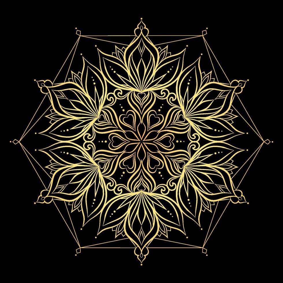 patrón de mandala de color degradado vector