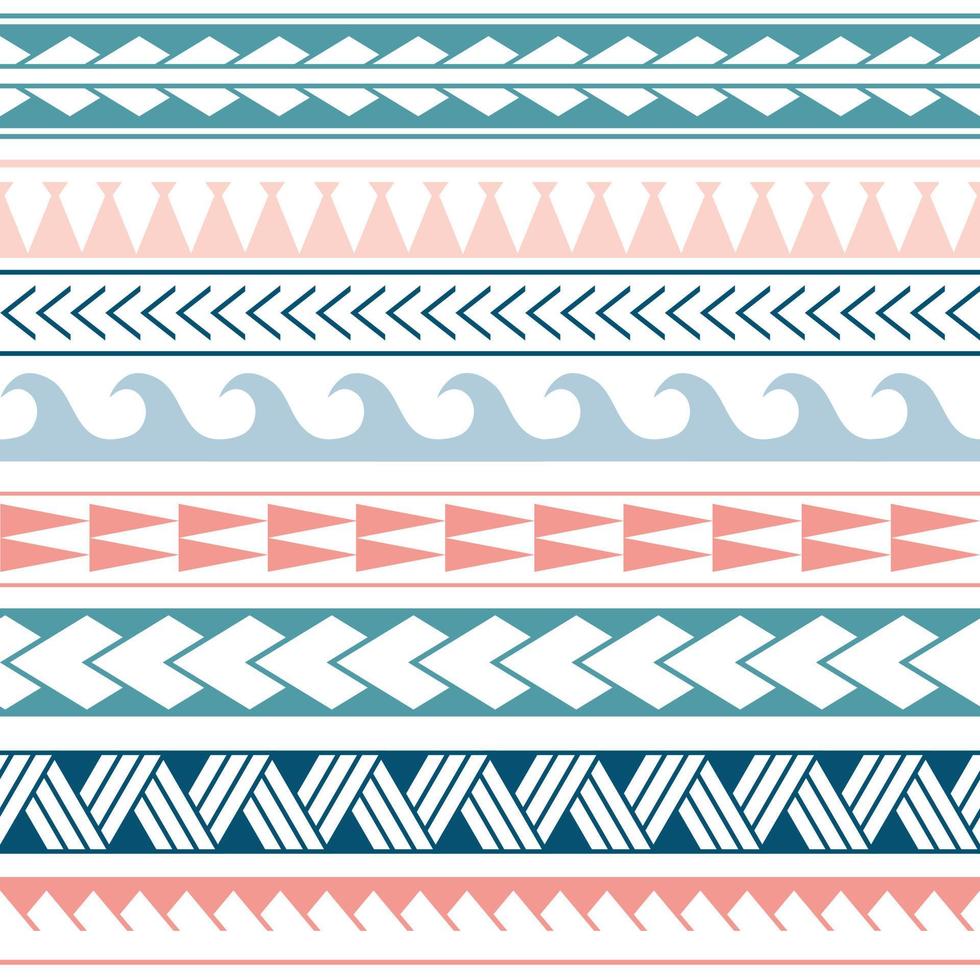 Vector seamless triangles pattern maori, ethnic, japan style. Colorful geometric background.
