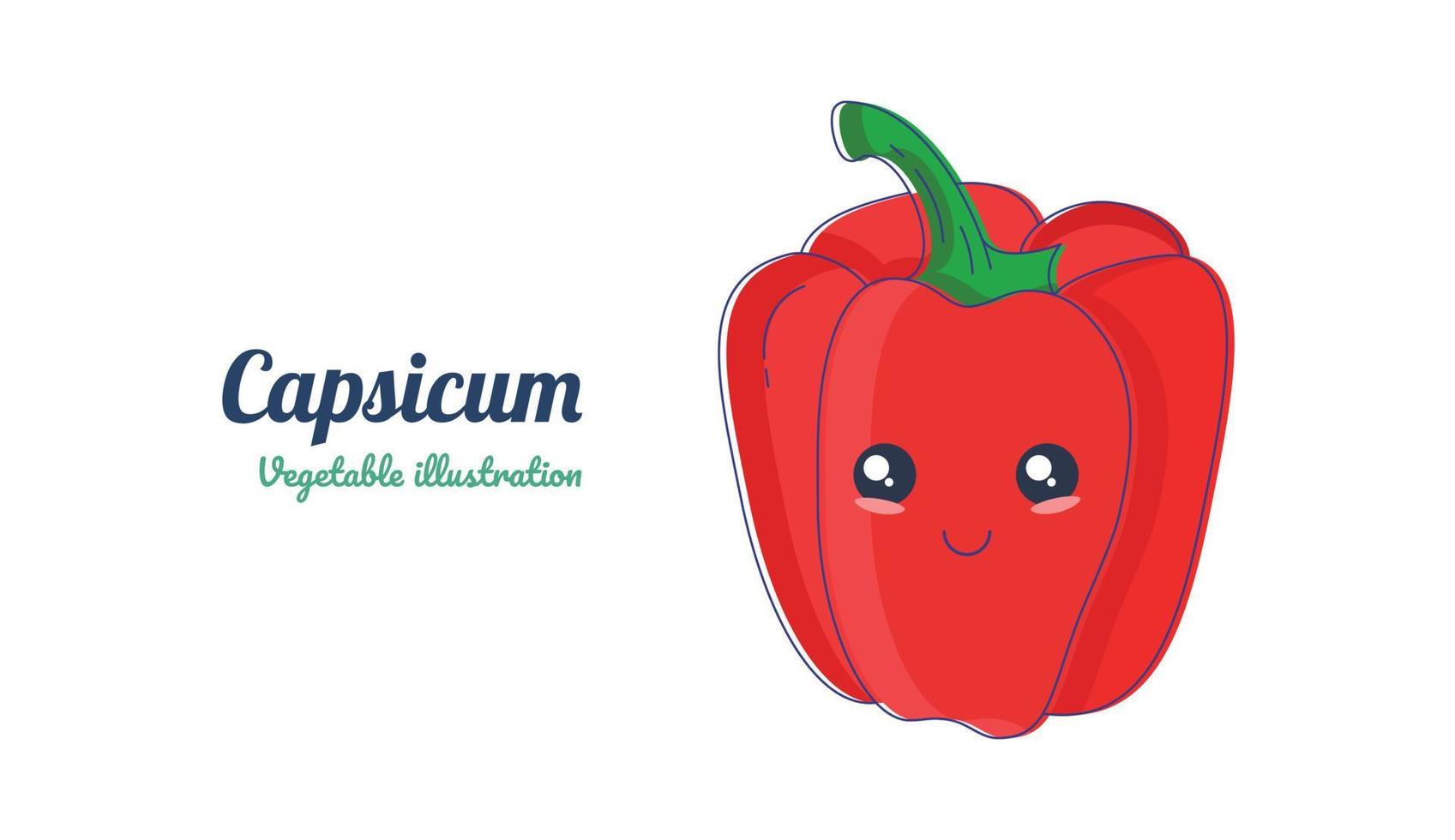 Capsicum Illustration design vector