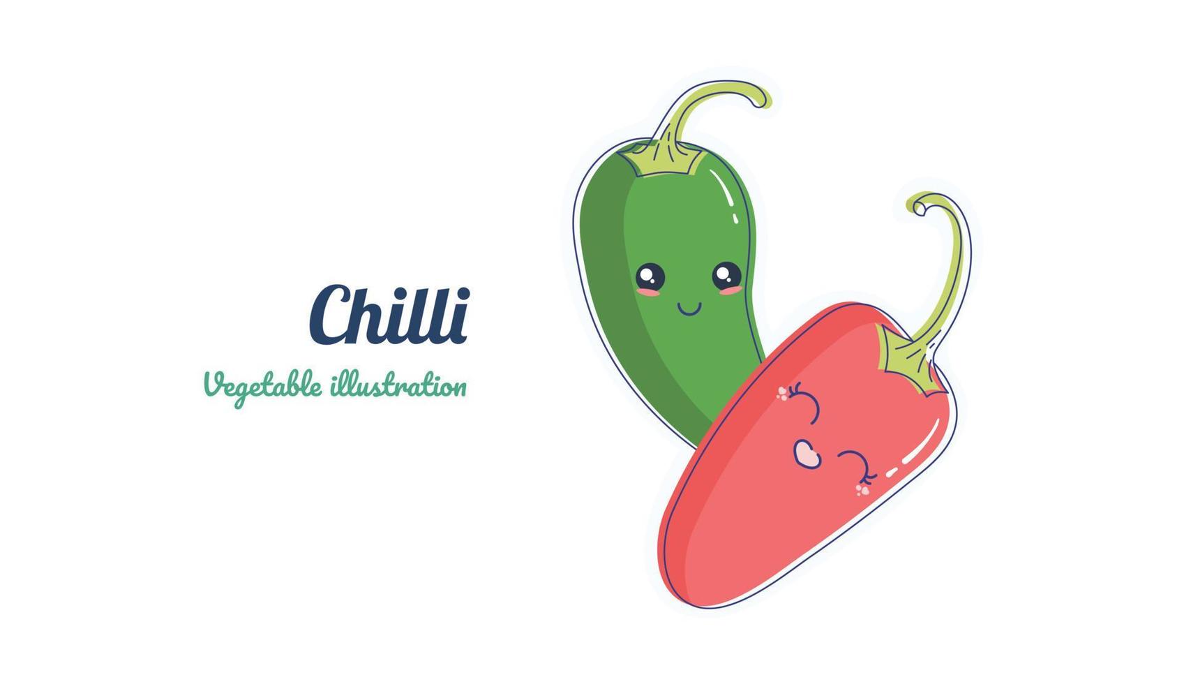 diseño de ilustración de chile vector