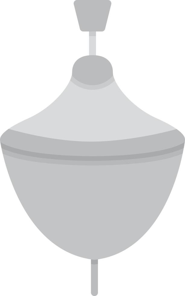 Spinning Top Flat Greyscale vector