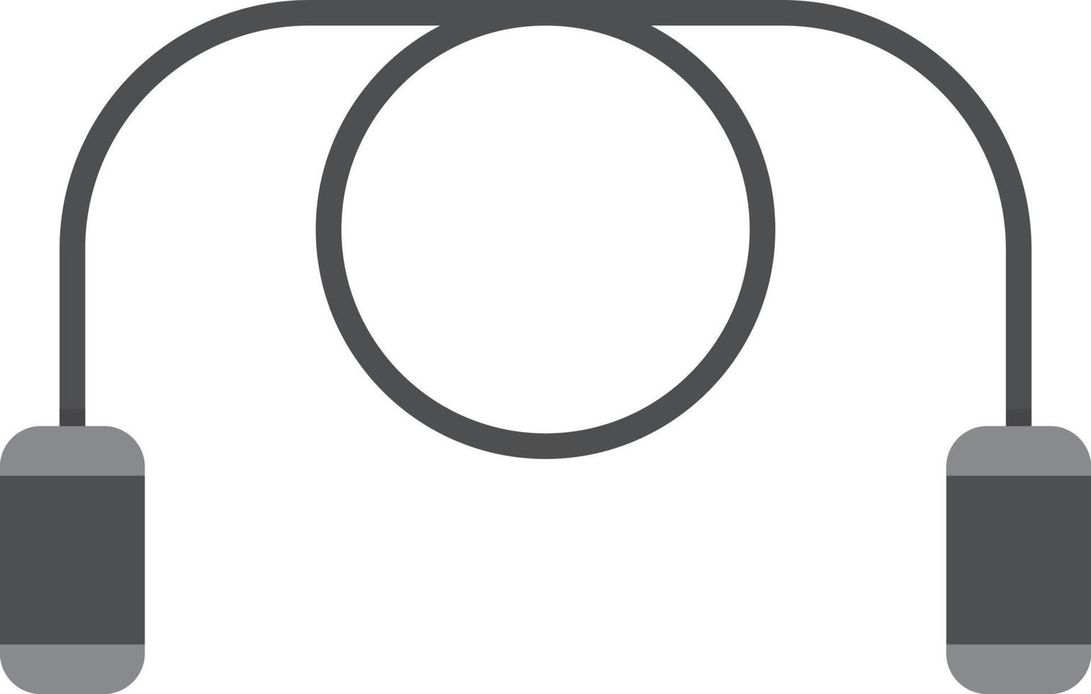 Jumping Rope Flat Greyscale vector