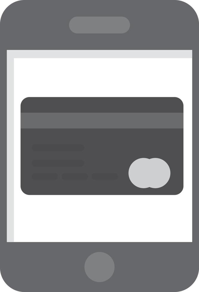 Mobile Payment Flat Greyscale vector