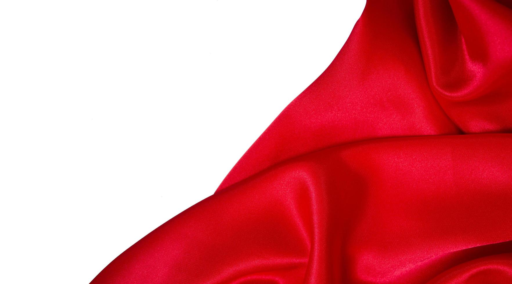 red fabric on a white background photo