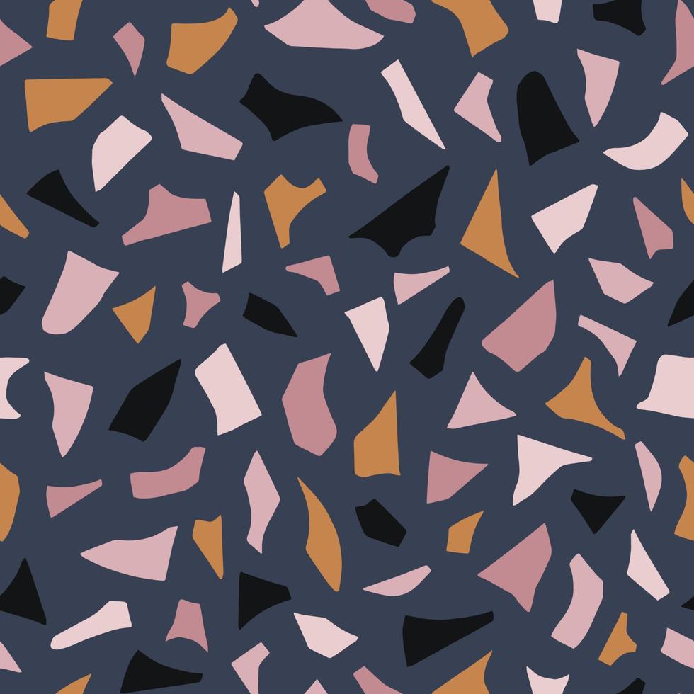 Abstract seamless pattern with small shapes. Vector background with paper cut out figures. Simple and beautiful background.