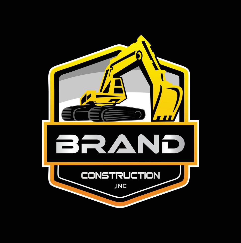 Excavator logo template vector illustration Heavy equipment vector for construction company