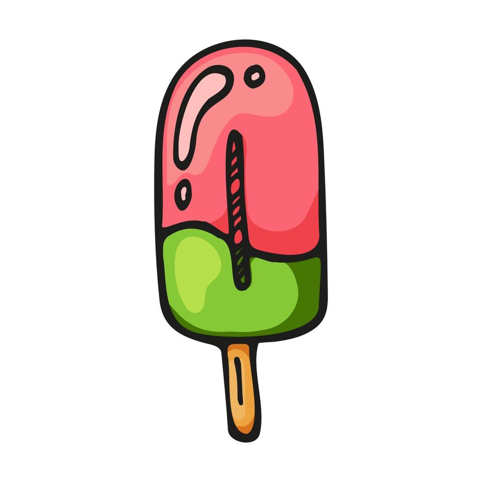 Ilustraciones de ice cream color doodle vector