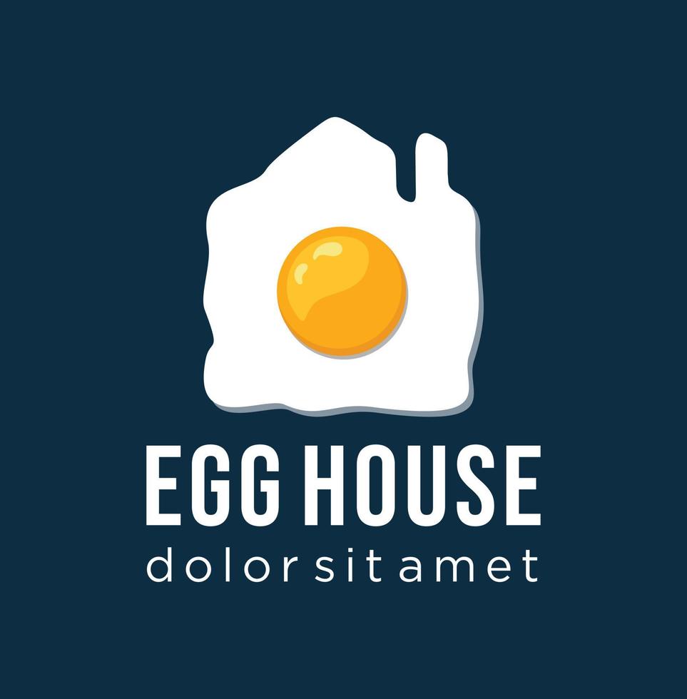 Egg house logo design template element Illustration. vector