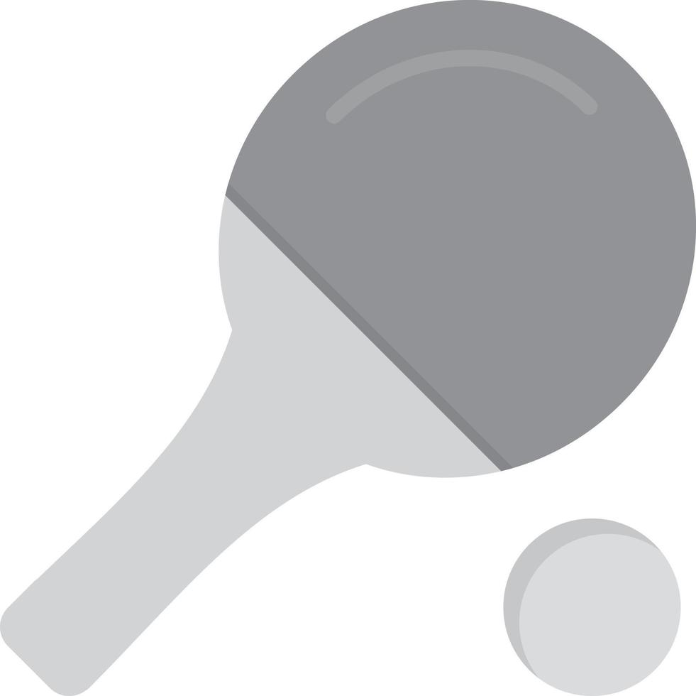 Ping Pong Flat Greyscale vector