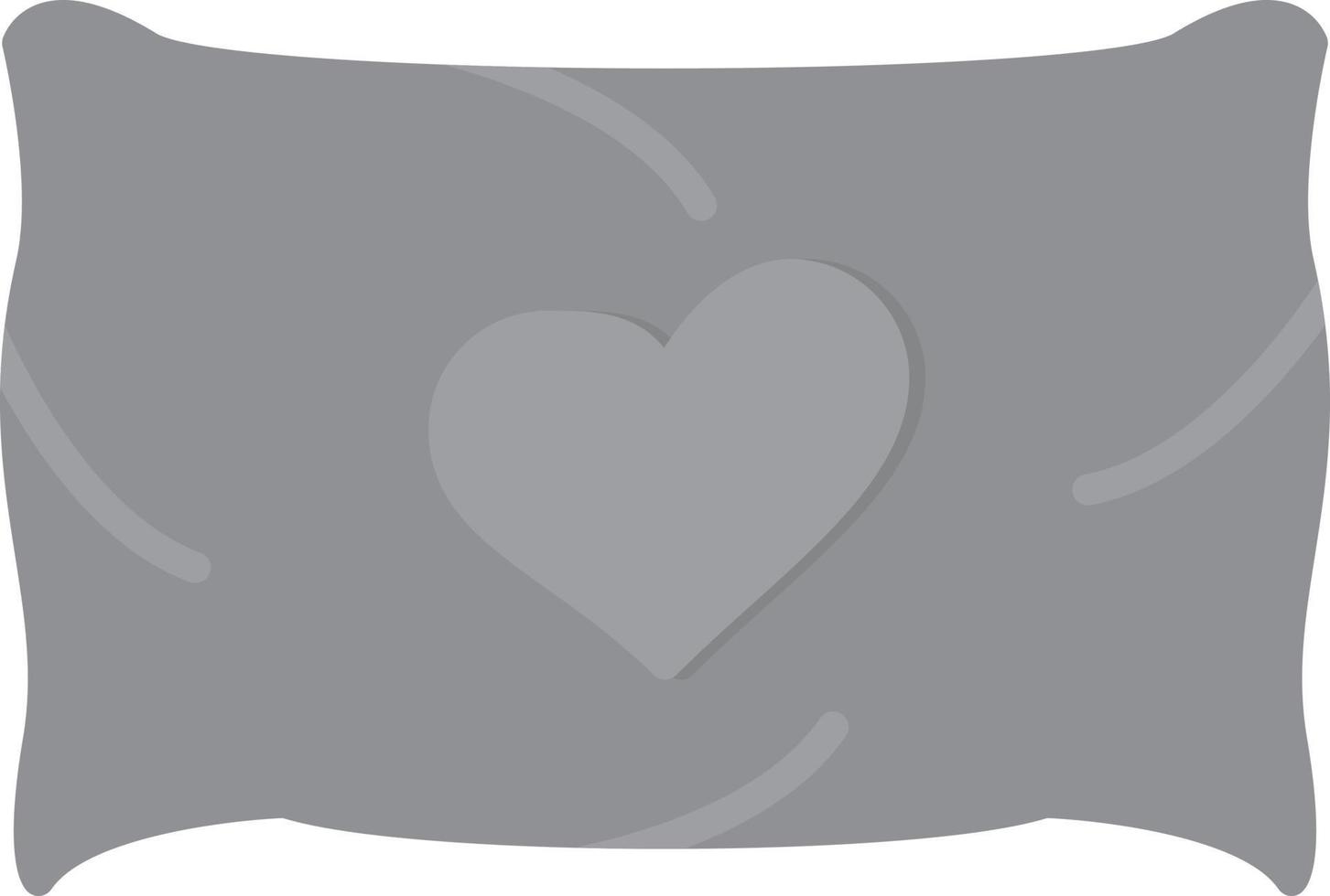 Pillow Flat Greyscale vector