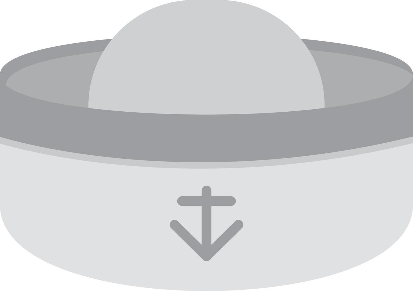 Sailor Hat Flat Greyscale vector