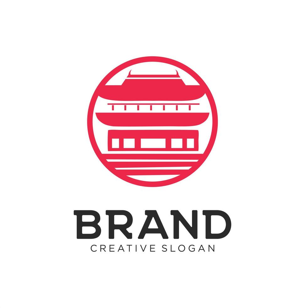 Korea Landmarks logo symbol vacation Tourism design Vector Stock
