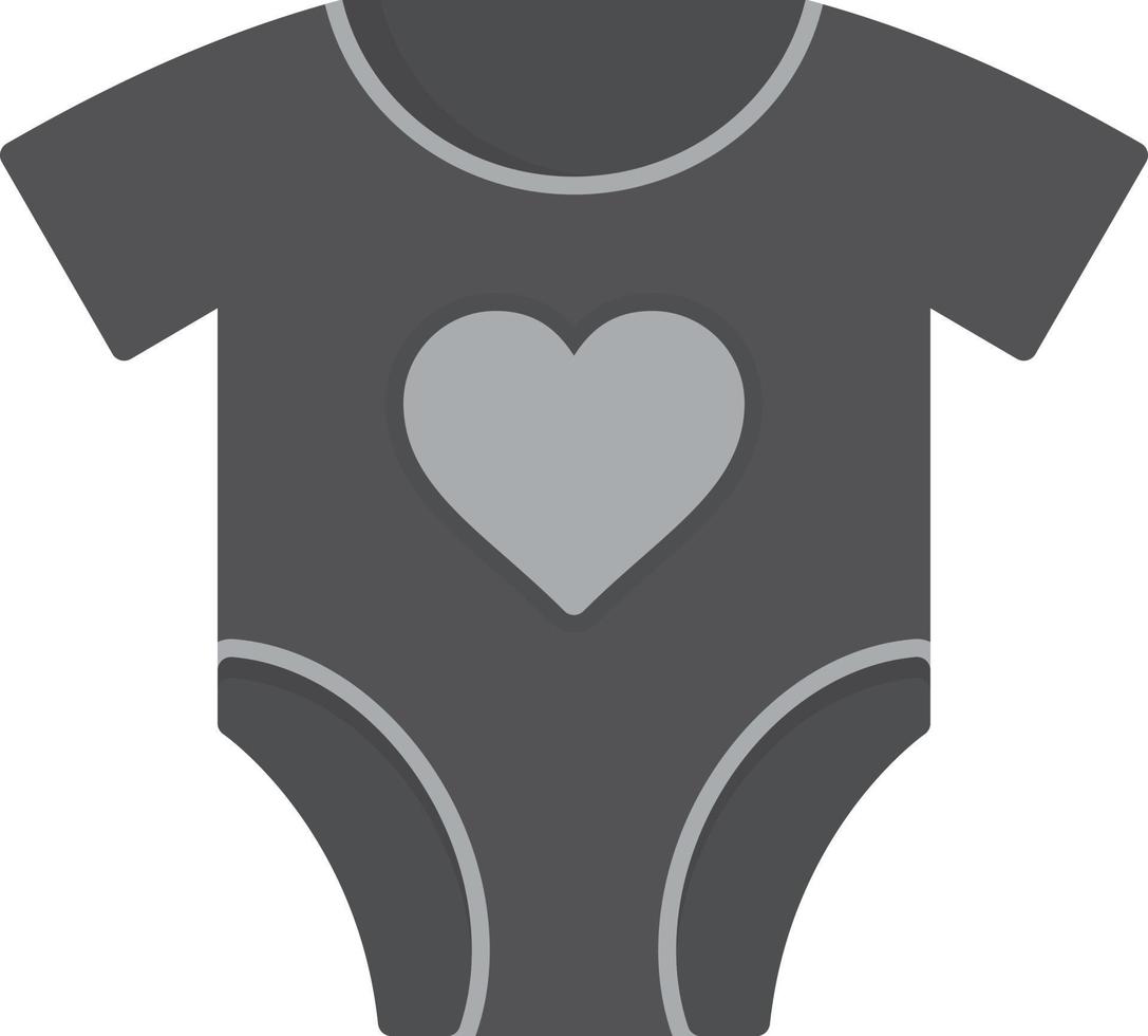 Bodysuit Flat Greyscale vector