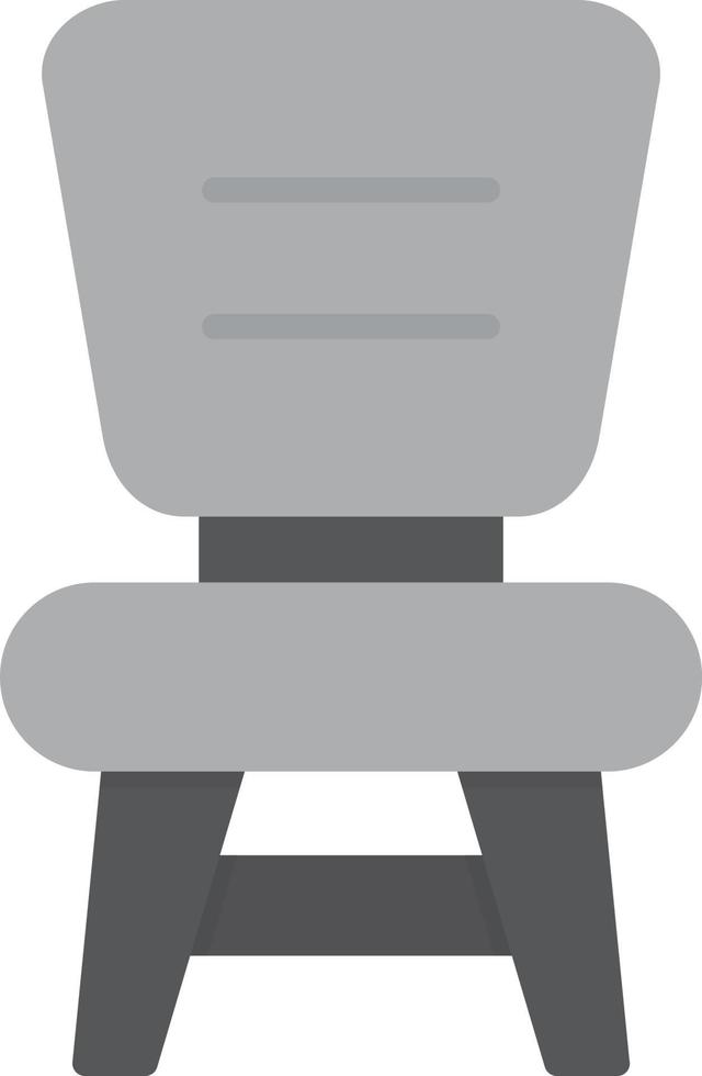 Chair Flat Greyscale vector