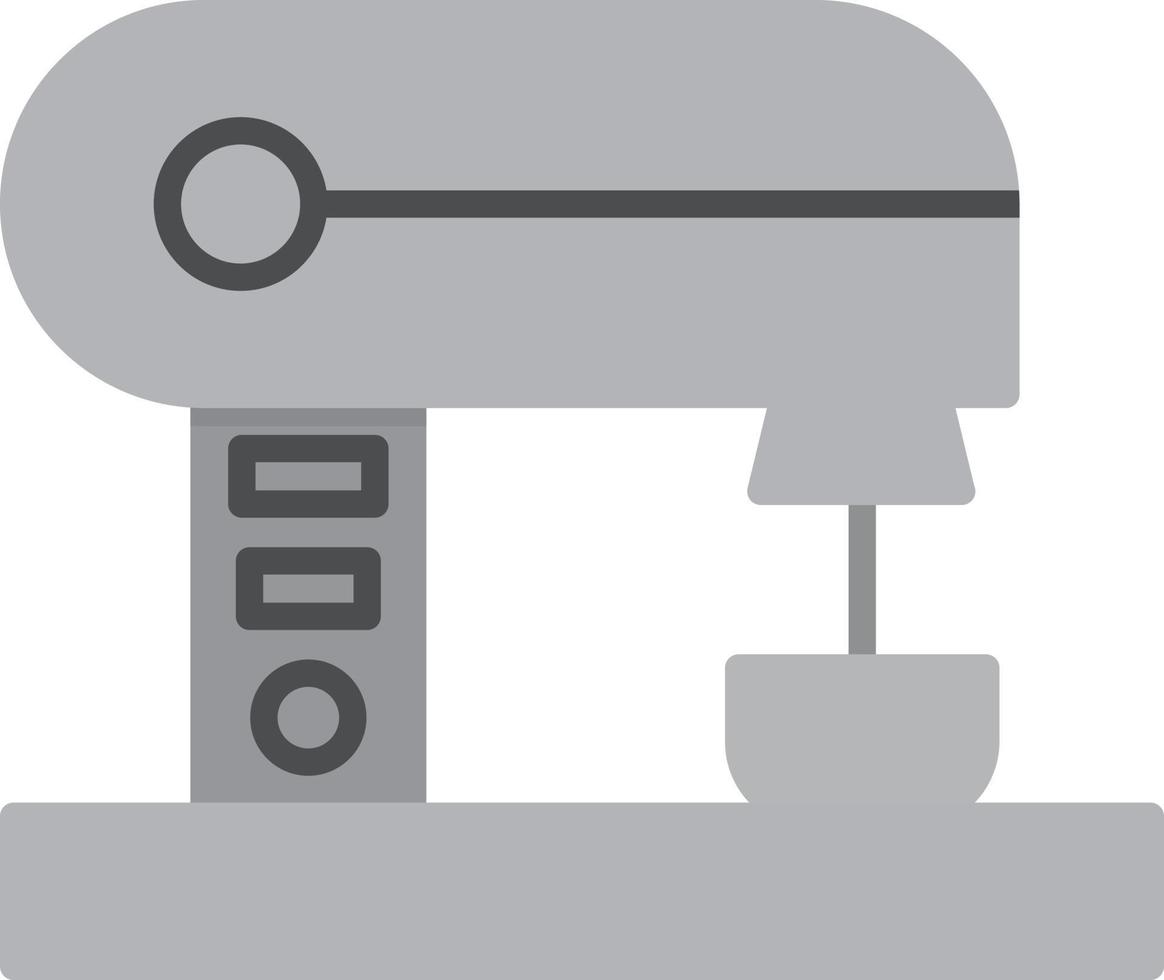 Mixer Flat Greyscale vector