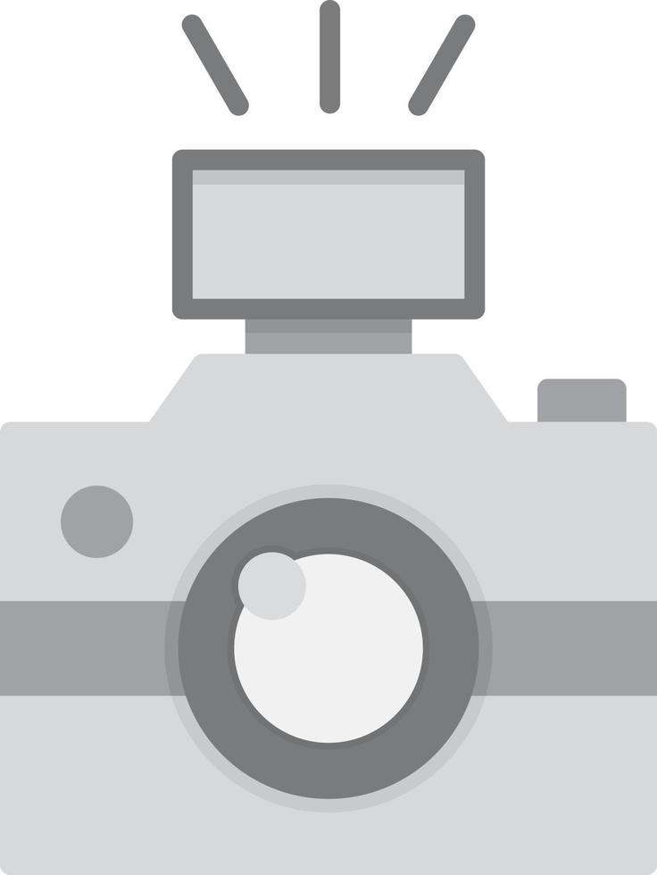 Photography Flat Greyscale vector
