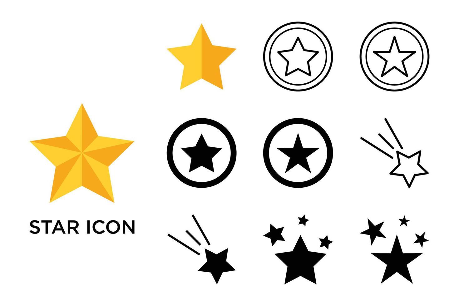 star icon vector set design template