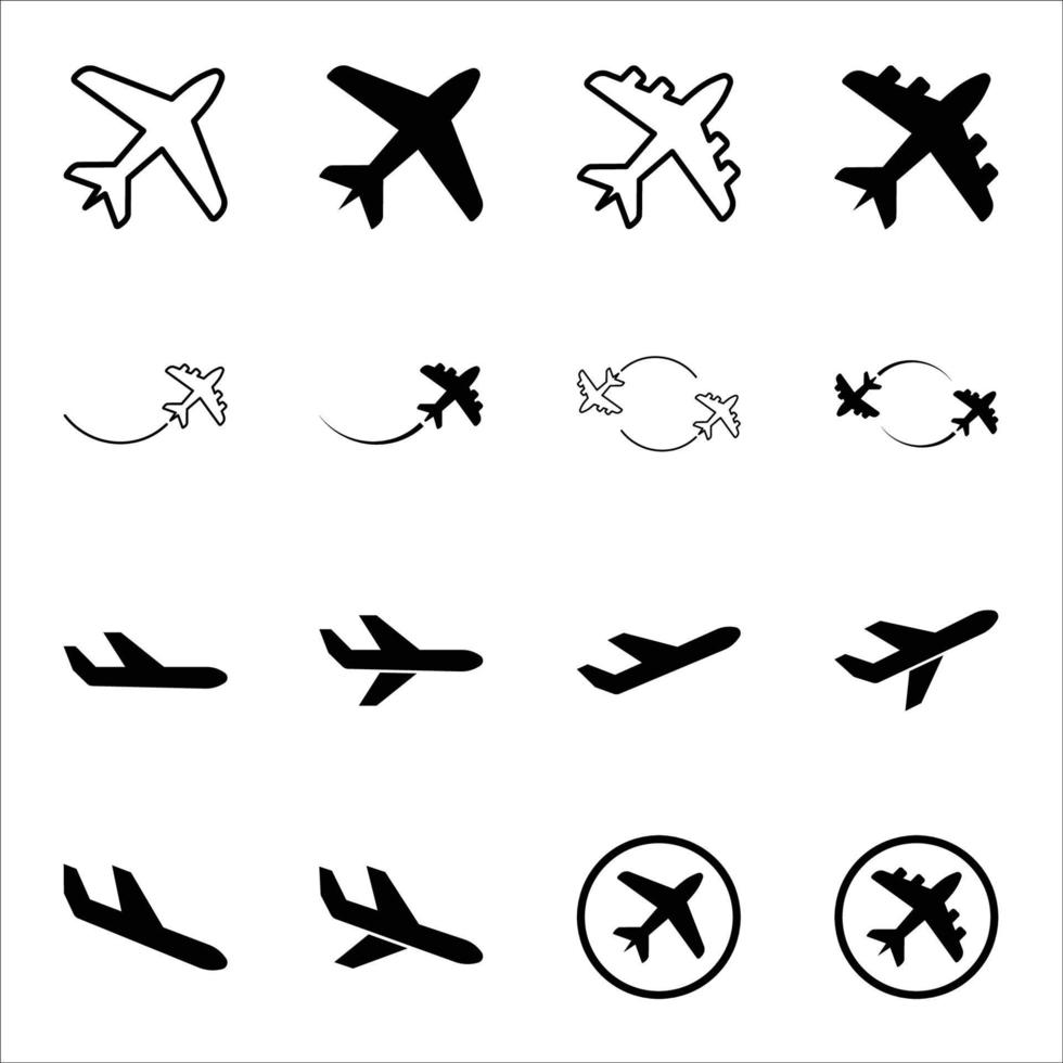 plantilla de diseño de vector de icono de avión