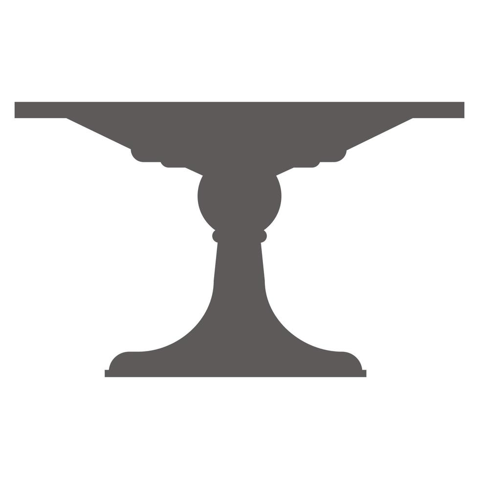 Cake stand in flat icon style. Empty tray for fruit and desserts. Vector silhouette
