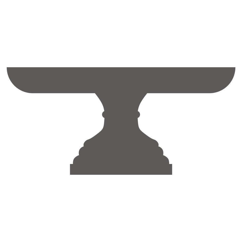 Cake stand in flat icon style. Empty tray for fruit and desserts. Vector silhouette