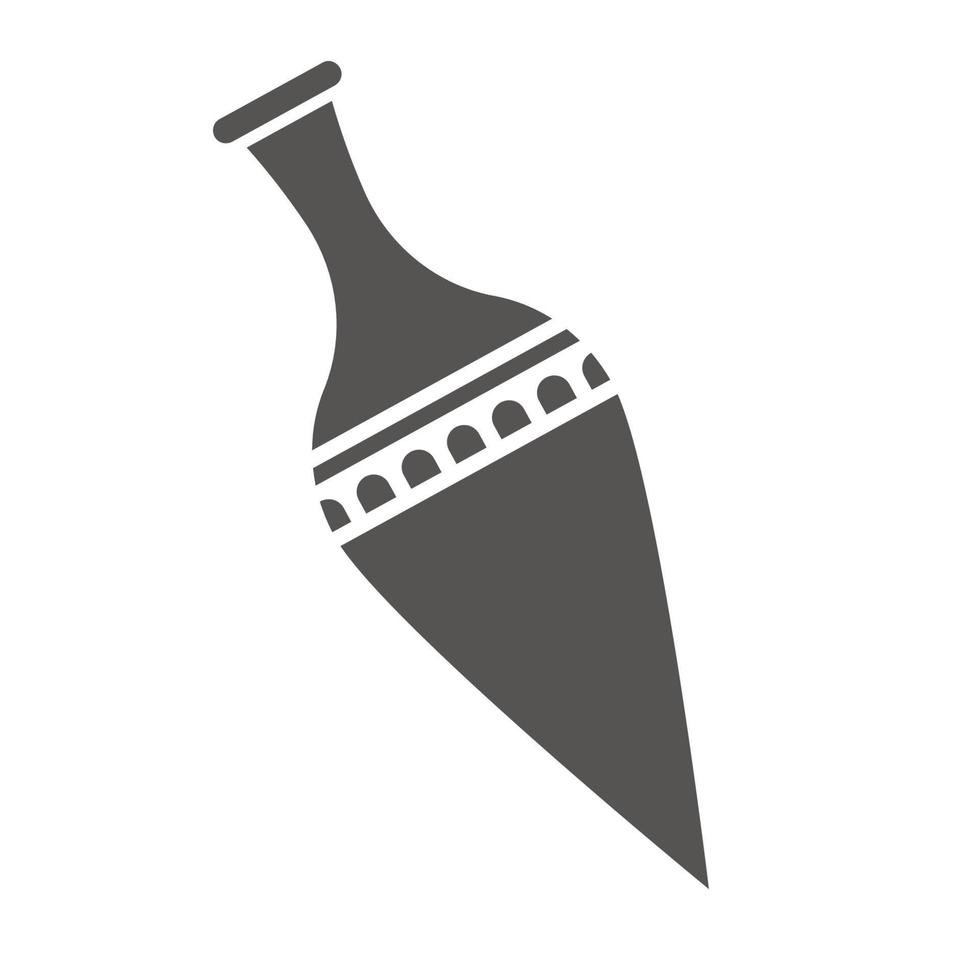 Greek amphora and pot with meander pattern. Ancient vase silhouette glyph illustration. Clay ceramic earthenware. Vector. vector