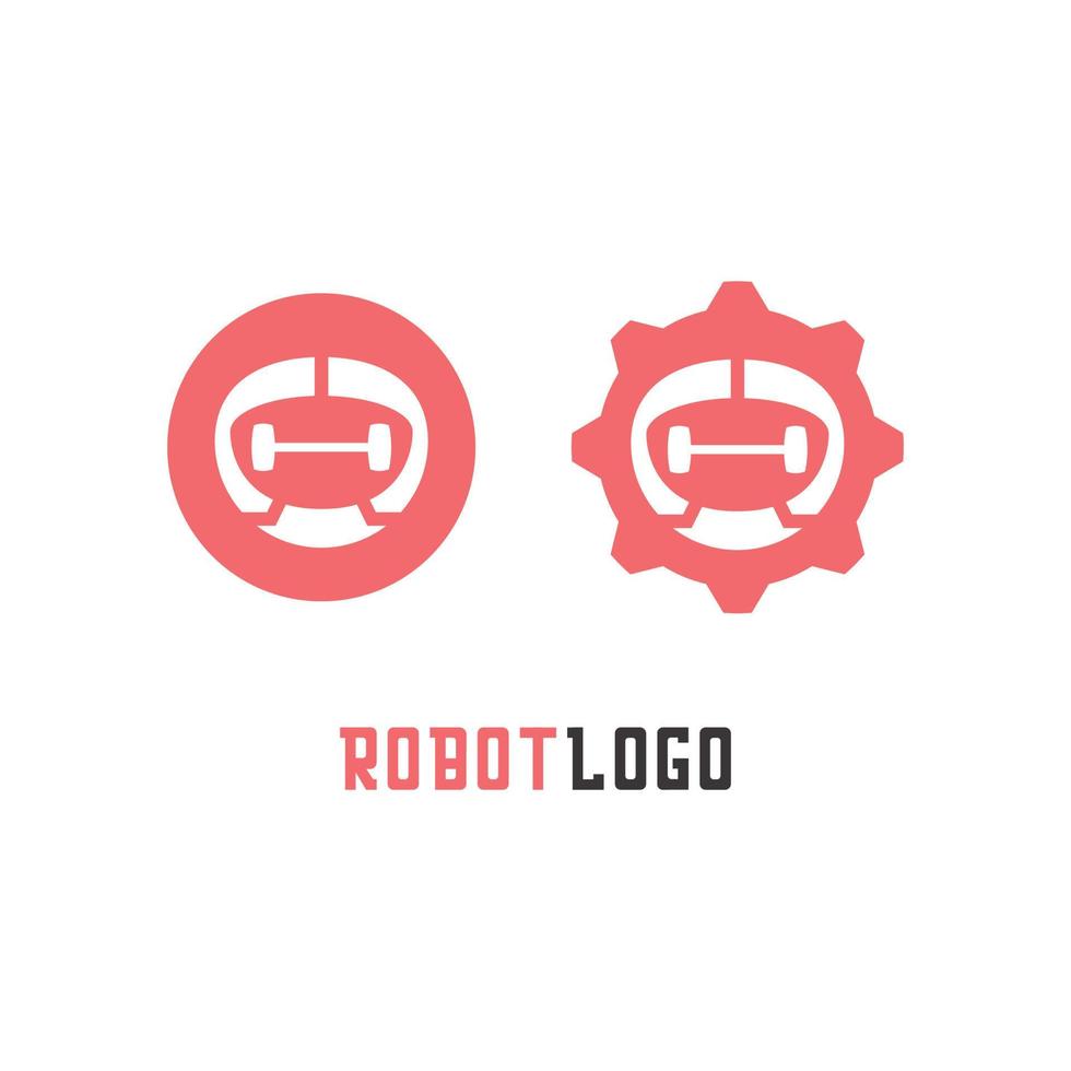 logotipo de dos robots vector