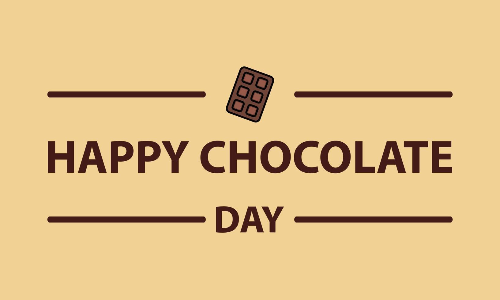 Happy chocolate day for World Chocolate Day. vector