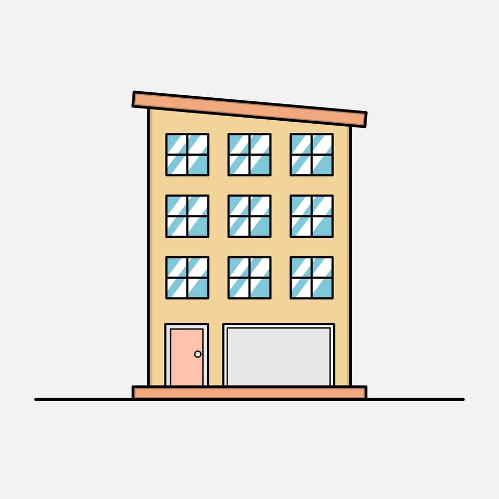 ilustración vectorial gráfico de edificios de apartamentos vector