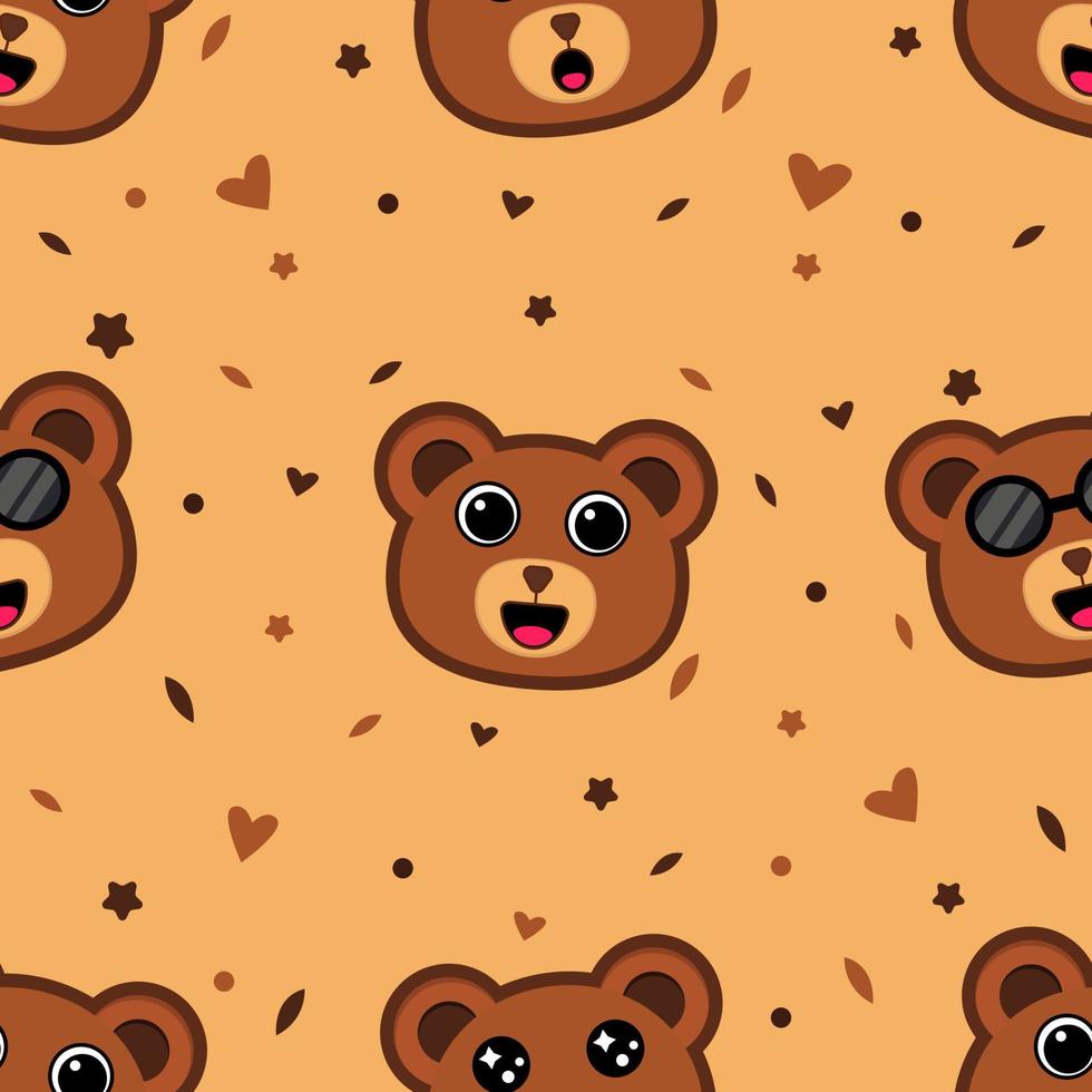 Seamless teddy bear pattern background. 9733036 Vector Art at Vecteezy