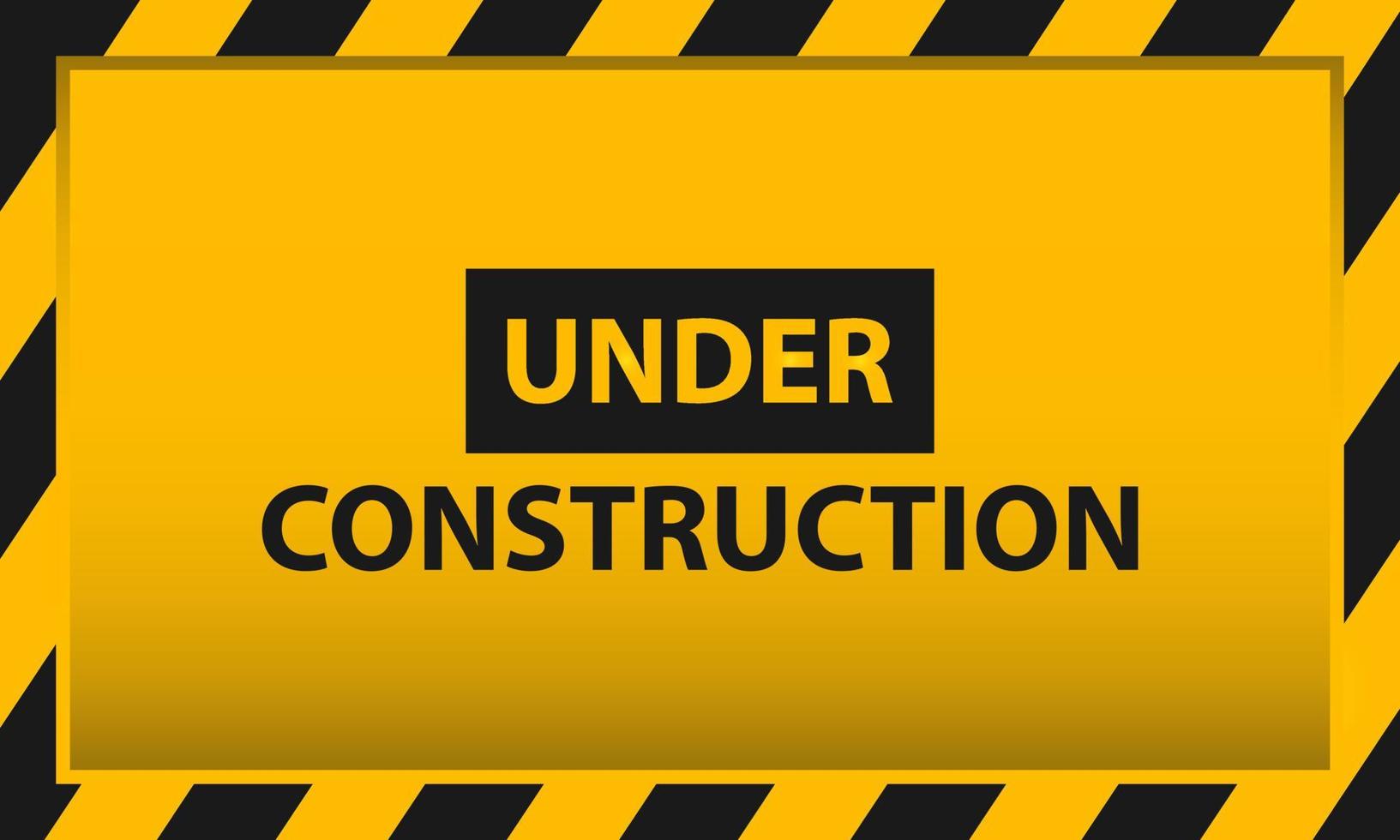 under construction background with black and yellow stripes. vector