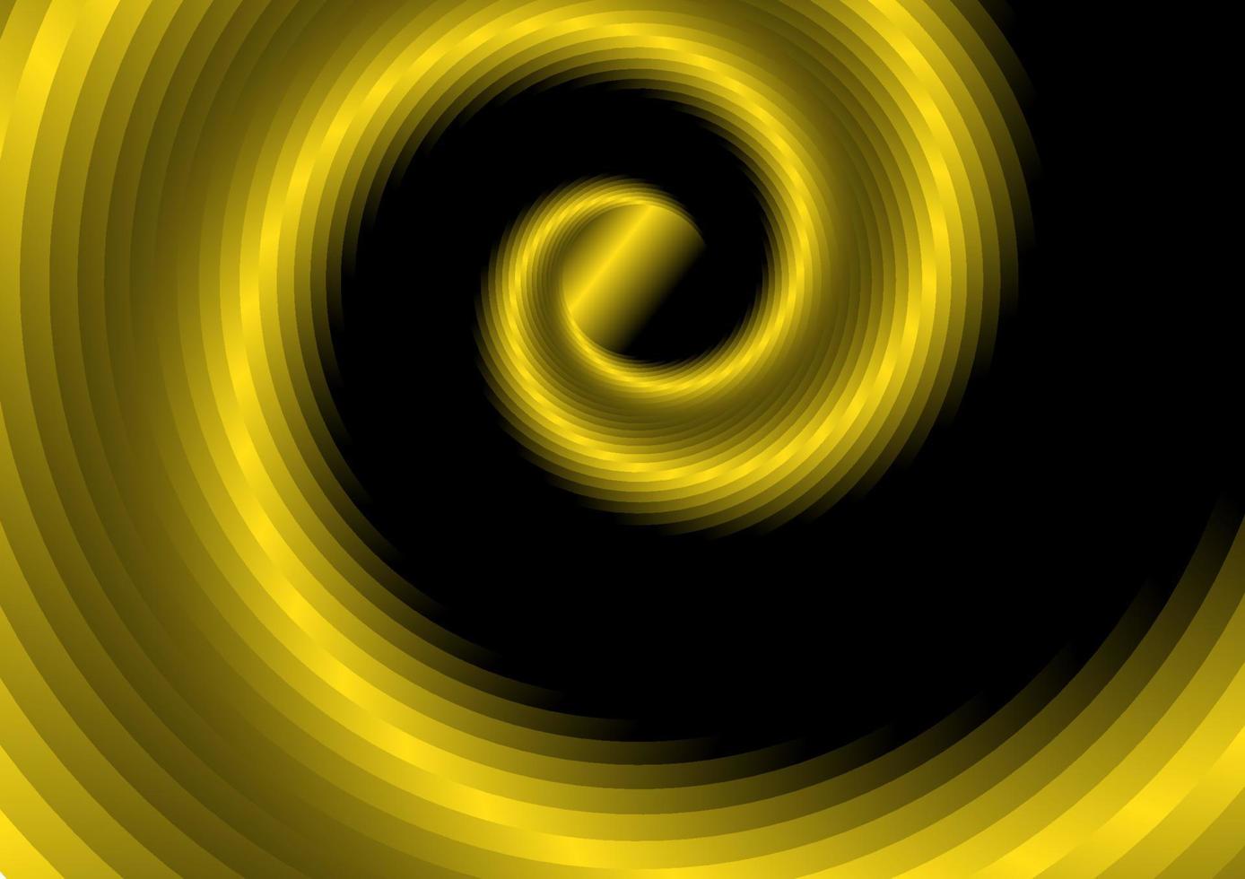 Abstract spiral yellow gradient background. vector