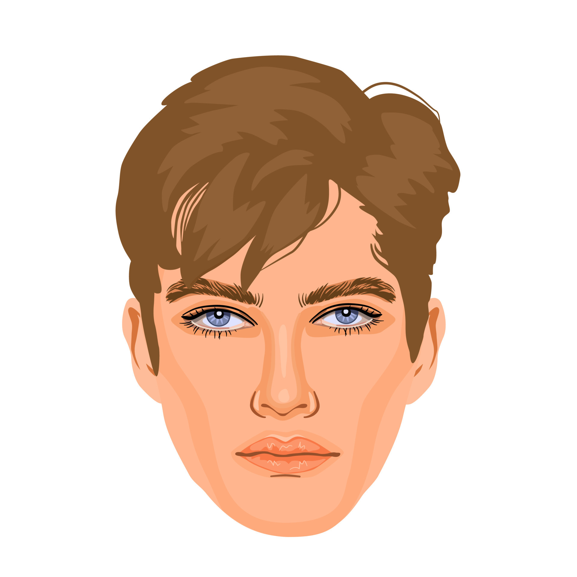 Handsome Man Face Drawing