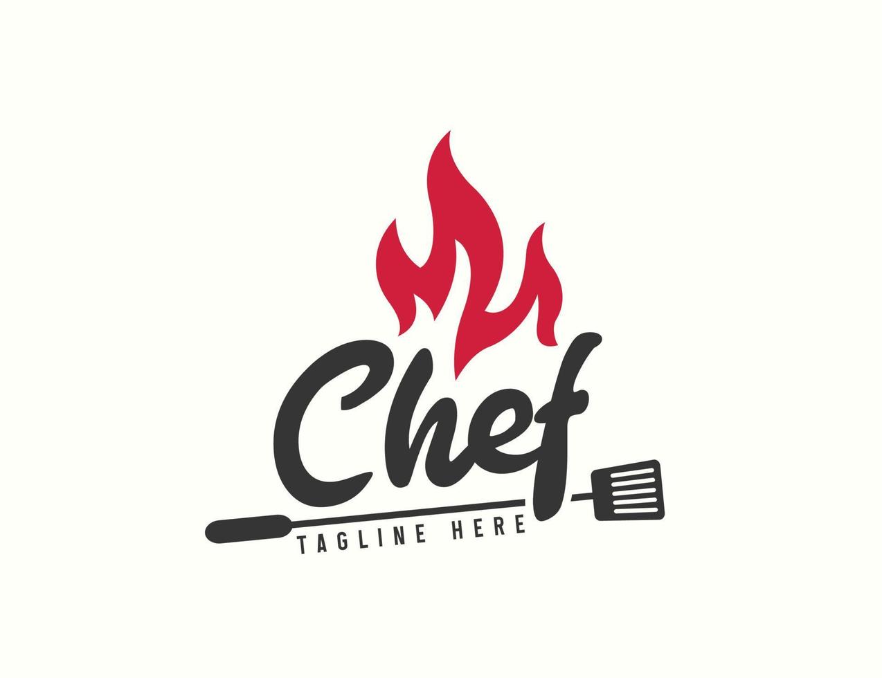 diseño de logotipo de chef vector