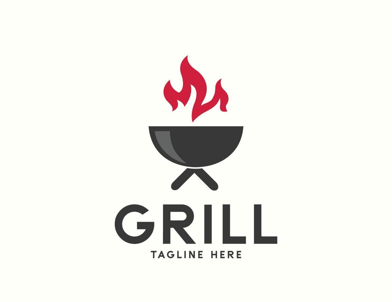 Grill logo design 9733153 Vector Art at Vecteezy