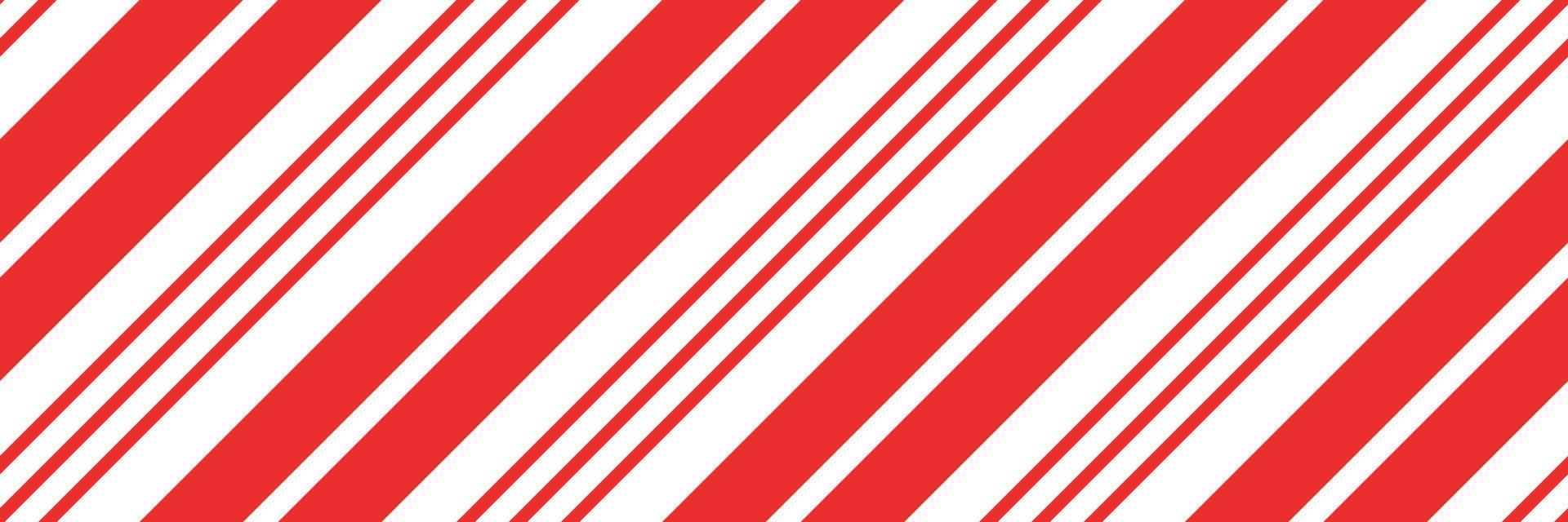 Christmas candy cane striped seamless pattern. Christmas candycane background with red stripes. Caramel diagonal print. Xmas traditional wrapping texture. Vector illustration