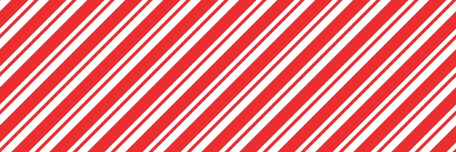 Christmas candy cane striped seamless pattern. Christmas candycane background with red stripes. Caramel diagonal print. Xmas traditional wrapping texture. Vector illustration