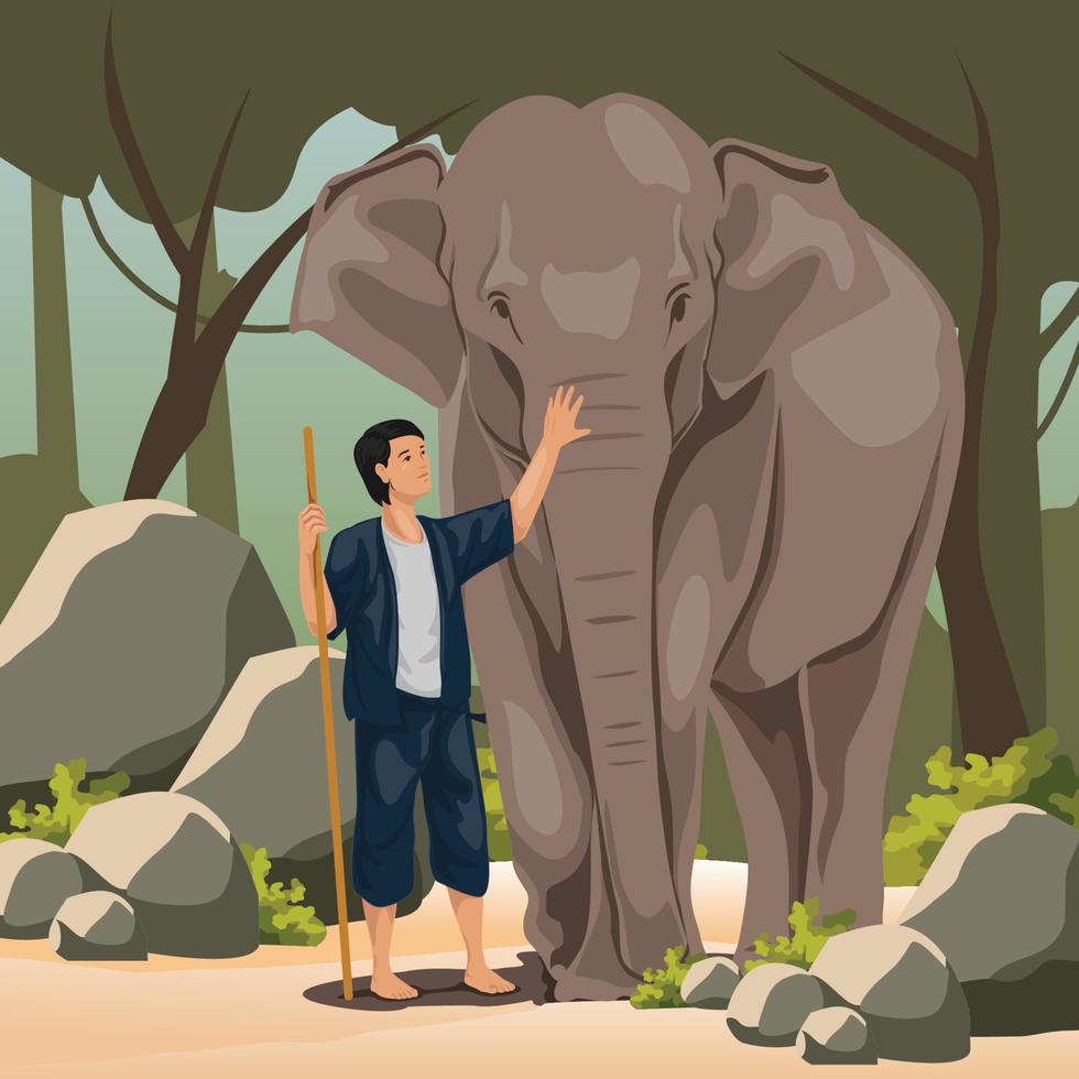 The Elephant Keeper vector