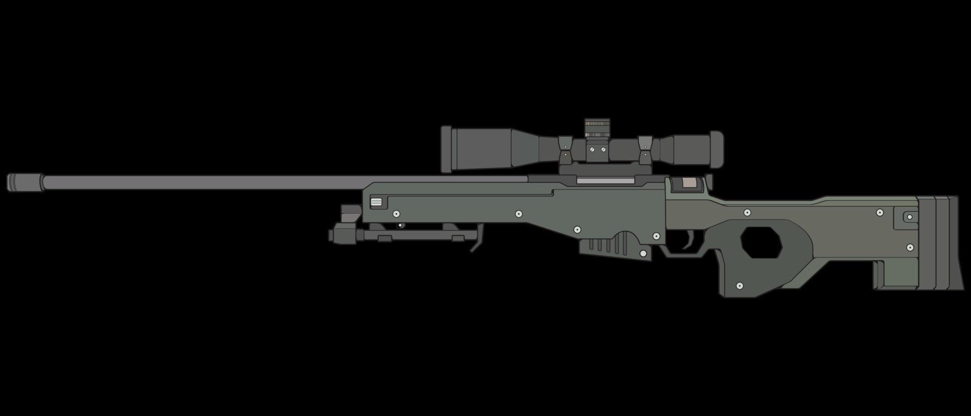 estilo vectorial de armas de fuego, arma de fuego, ilustración de armas, línea vectorial, ilustración de armas, arma moderna, concepto militar, pistola para entrenamiento vector