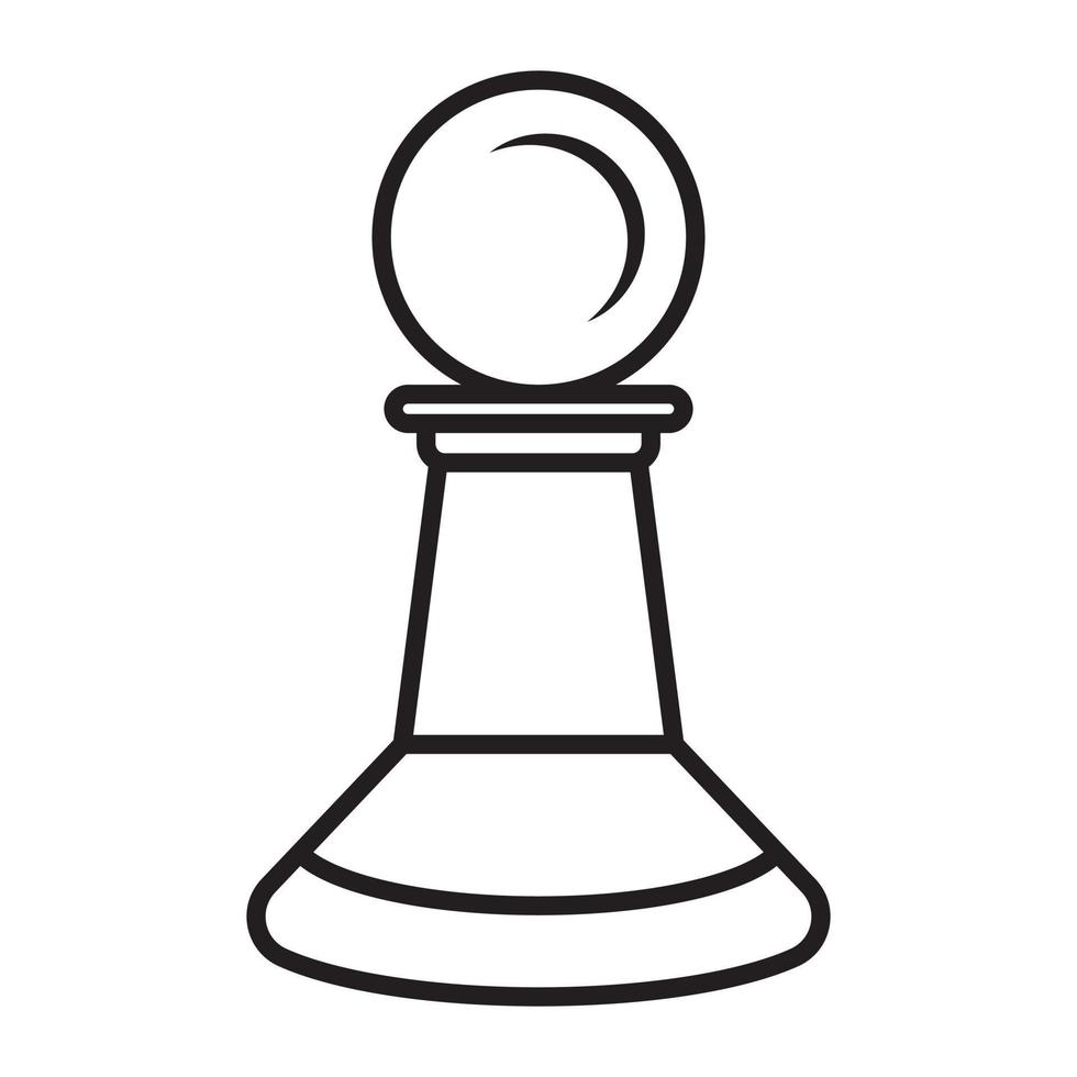 Chess pawn icon, outline style 14348122 Vector Art at Vecteezy