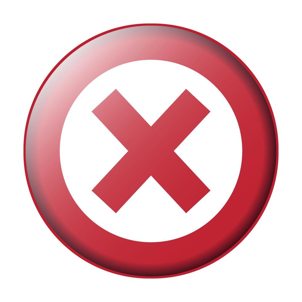 Exit or close flat color icon for apps and websites vector