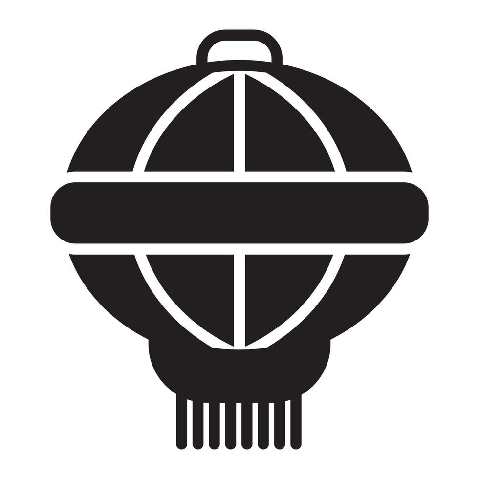 Chinese lantern flat vector icon for apps or websites