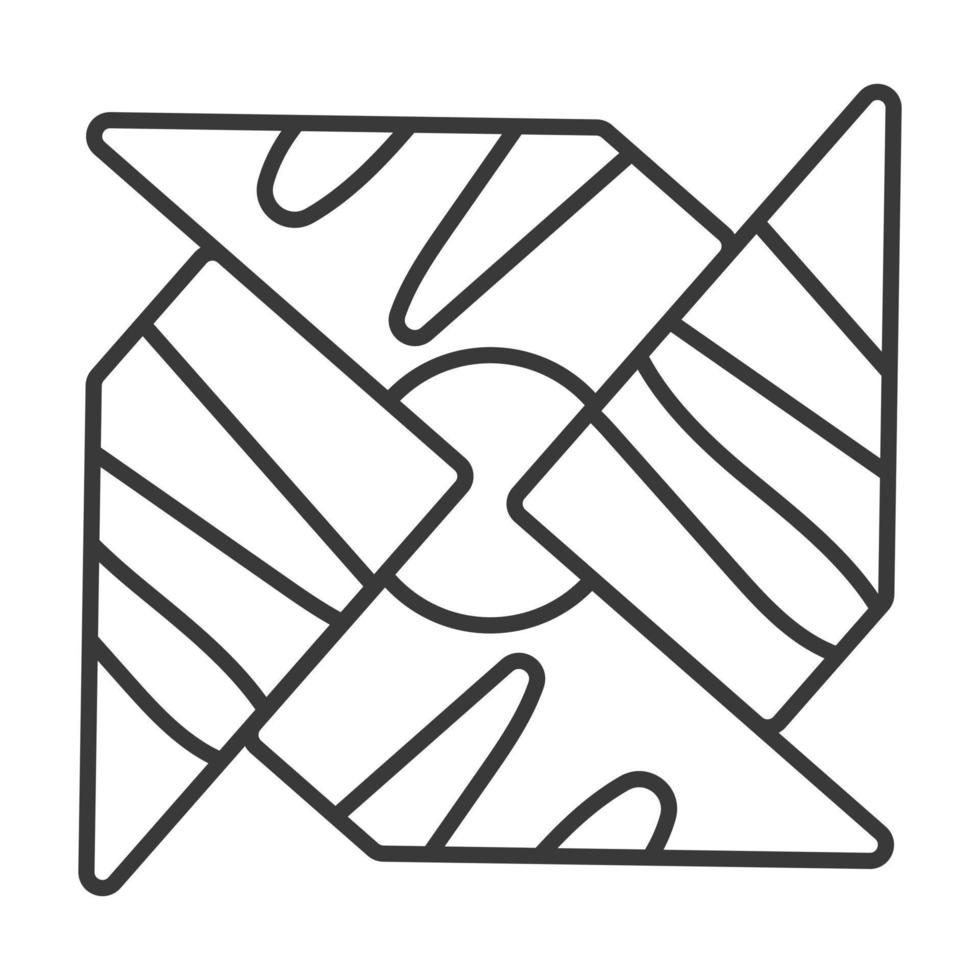 icono de arte de línea de pan de pasteles daneses para aplicaciones y sitios web vector