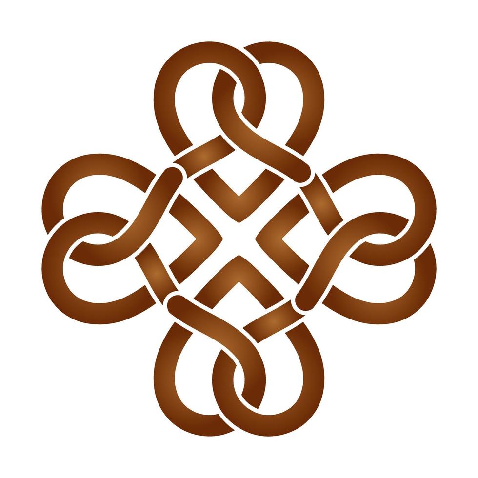 Soft pretzel breads flat color icon for apps or websites vector