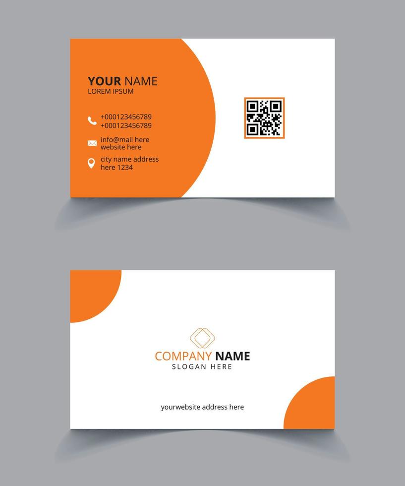 Corporate business card template design vector